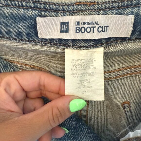 Gap Jeans Original Boot Cut Womens 10R Denim Light Wash Mid Rise Bootcut Y2K - Picture 4 of 8